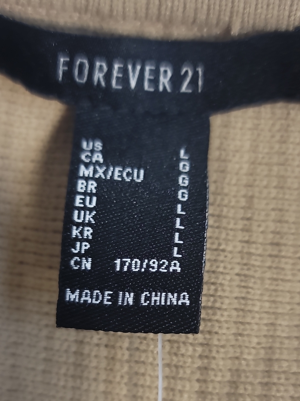 Forever 21 Camel Ribbed Knit Pullover - Picture 2 of 5